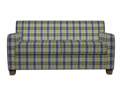 5803 Laguna Plaid fabric upholstered on furniture scene