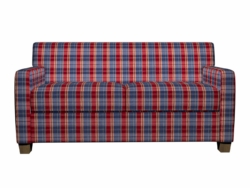 5804 Patriot Plaid fabric upholstered on furniture scene