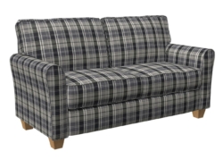 5805 Onyx Plaid fabric upholstered on furniture scene