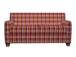5806 Spice Plaid fabric upholstered on furniture scene