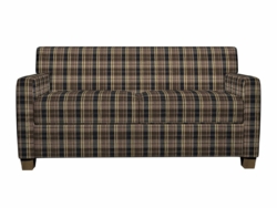 5807 Espresso Plaid fabric upholstered on furniture scene