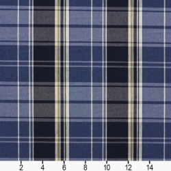 Image of 5809 Cobalt Plaid showing scale of fabric