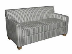 5820 Sterling Stripe fabric upholstered on furniture scene