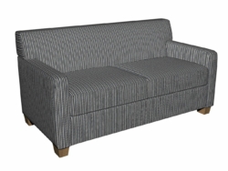 5825 Onyx Stripe fabric upholstered on furniture scene