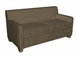 5827 Espresso Stripe fabric upholstered on furniture scene