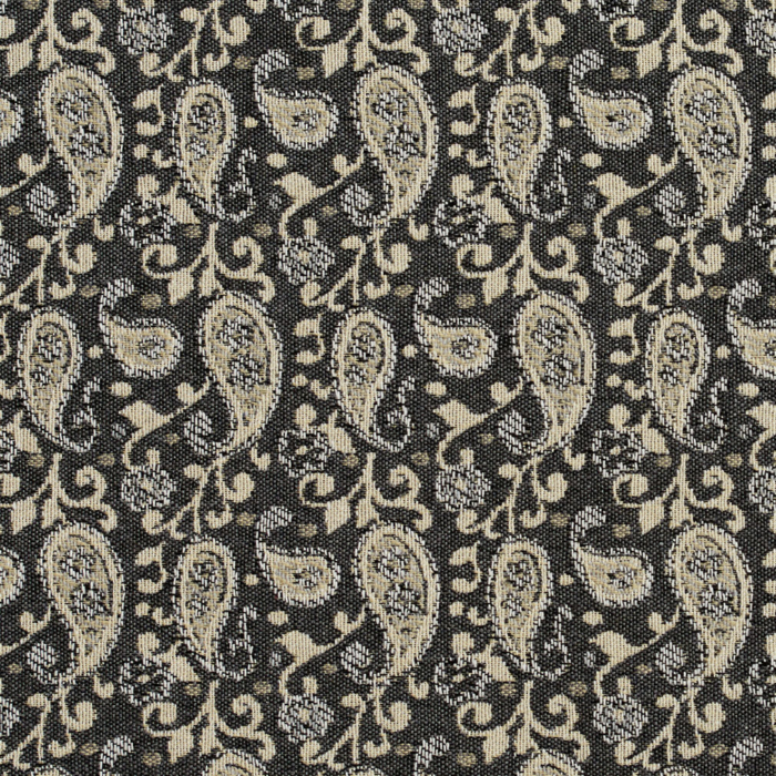 5840 Sterling Paisley upholstery fabric by the yard full size image