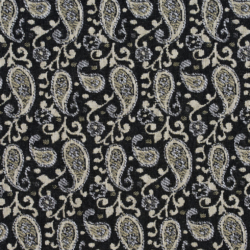 5845 Onyx Paisley upholstery fabric by the yard full size image