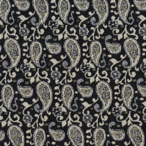 5845 Onyx Paisley upholstery fabric by the yard full size image