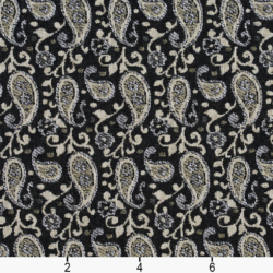 Image of 5845 Onyx Paisley showing scale of fabric