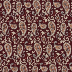 5846 Spice Paisley upholstery fabric by the yard full size image