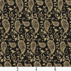 Image of 5847 Espresso Paisley showing scale of fabric