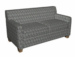 5849 Cobalt Paisley fabric upholstered on furniture scene
