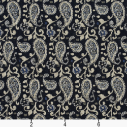 Image of 5849 Cobalt Paisley showing scale of fabric