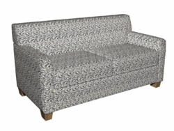 5869 Cobalt Vine fabric upholstered on furniture scene