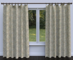 6327 Capri drapery fabric on window treatments