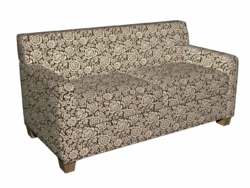 6405 Cocoa Floral fabric upholstered on furniture scene