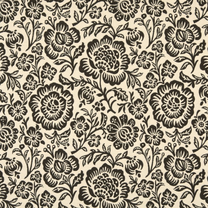 6405 Cocoa Floral upholstery fabric by the yard full size image