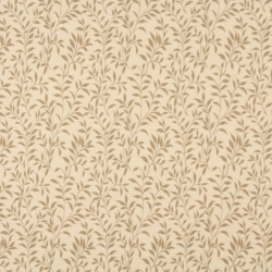 6411 Cream Leaf upholstery fabric by the yard full size image