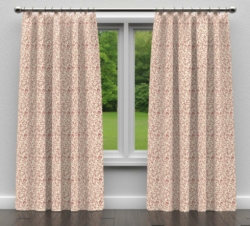 6415 Garnet Leaf drapery fabric on window treatments