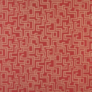 6638 Ruby/Geometric Outdoor upholstery fabric by the yard full size image
