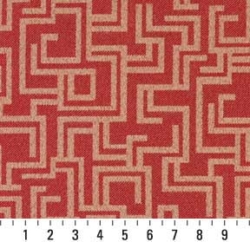 Image of 6638 Ruby/Geometric showing scale of fabric
