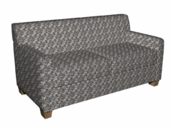 6700 Onyx/Leaf fabric upholstered on furniture scene