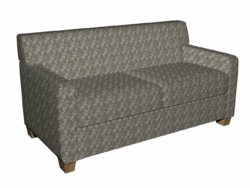 6711 Pewter/Leaf fabric upholstered on furniture scene