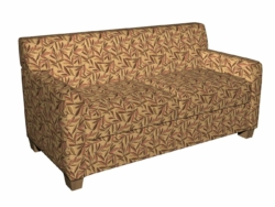 6962 Tiki fabric upholstered on furniture scene