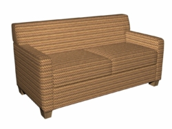 6965 Tiki Flame fabric upholstered on furniture scene