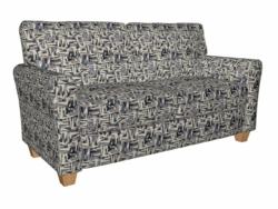 8520 Sapphire/Abstract fabric upholstered on furniture scene