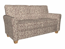 8534 Wine/Tally fabric upholstered on furniture scene