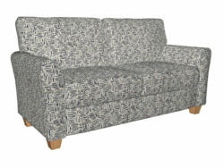8535 Sapphire/Tally fabric upholstered on furniture scene