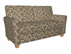 8539 Nutmeg/Flutter fabric upholstered on furniture scene