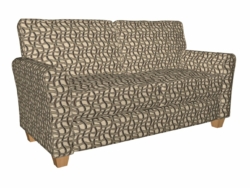 8544 Nutmeg/Maze fabric upholstered on furniture scene