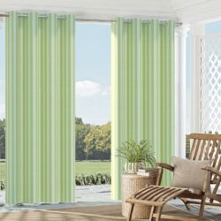 9542 Spring Stripe drapery fabric on window treatments