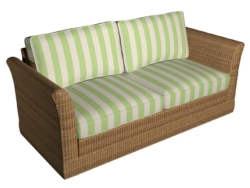 9542 Spring Stripe fabric upholstered on furniture scene