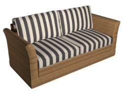 9543 Graphite Stripe fabric upholstered on furniture scene