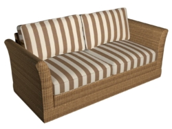 9545 Khaki Stripe fabric upholstered on furniture scene