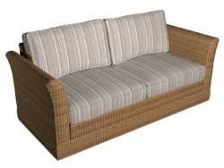 9551 Chambray fabric upholstered on furniture scene