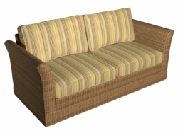 9554 Sunflower fabric upholstered on furniture scene