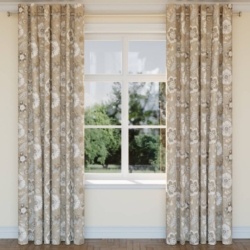 CB700-446 drapery fabric on window treatments