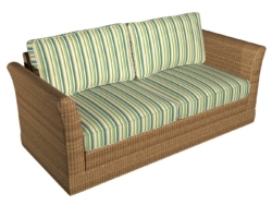 D1012 Meadow Stripe fabric upholstered on furniture scene