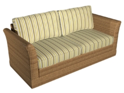 D1014 Lemon fabric upholstered on furniture scene
