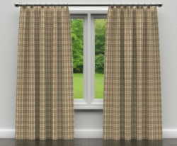 D105 Juniper Plaid drapery fabric on window treatments
