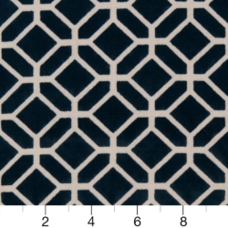 Image of D1065 Navy Geometric showing scale of fabric