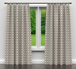 D1068 Sea Twist drapery fabric on window treatments