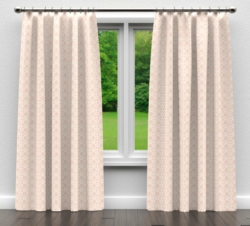 D1069 Ivory Twist drapery fabric on window treatments