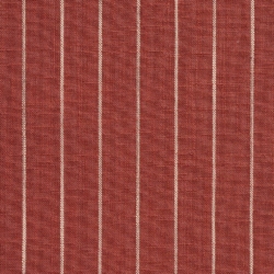 D108 Brick Pinstripe upholstery and drapery fabric by the yard full size image