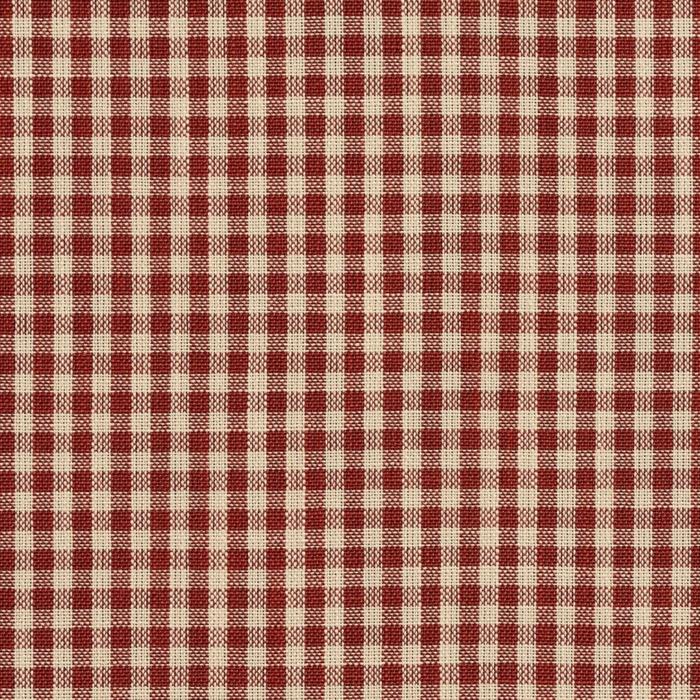 D115 Brick Gingham upholstery and drapery fabric by the yard full size image