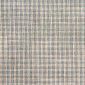 D118 Cornflower Gingham upholstery fabric by the yard full size image
